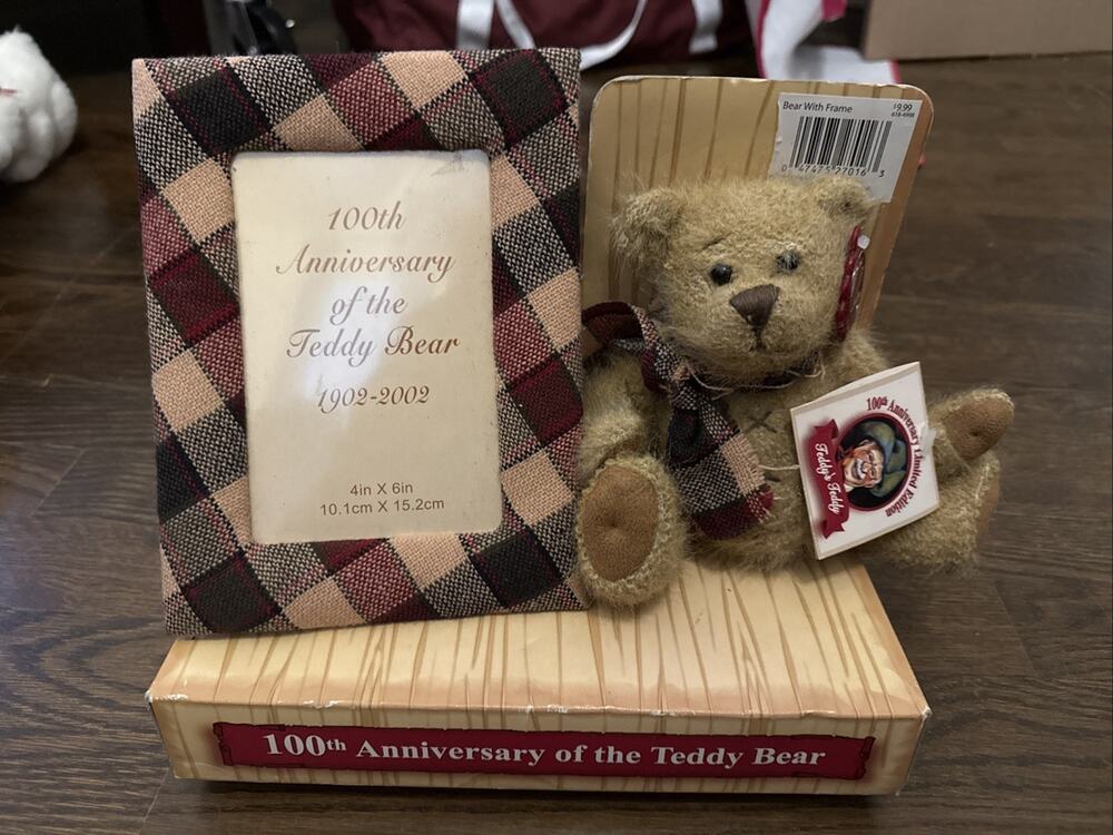 NWT 100th Anniversary of the Teddy Bear-Teddy’s Teddy-Bear Plush w/ 4”x6” Frame